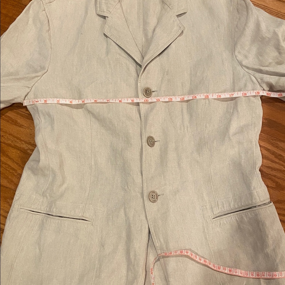 Armani Collezioni 100% Linen Longline Blazer – Made in Italy – Beige (40 IT) - Picture 6 of 10